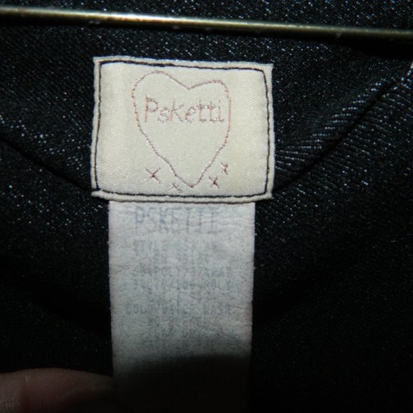 Girls Psketti Two Piece Outfit Set Denim SZ 7 NEW (I-52) - Picture 4 of 5